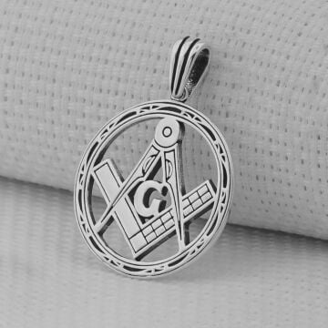 925 Ayar Gümüş  Mason Tasarım Model Kolye Ucu