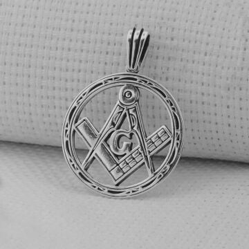 925 Ayar Gümüş  Mason Tasarım Model Kolye Ucu