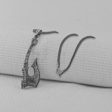 Viking İskandinav Savaşcı Baltası Üç Boyutlu 925 Ayar Gümüş Kolye