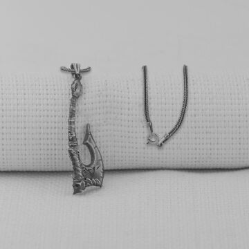 Viking İskandinav Savaşcı Baltası Üç Boyutlu 925 Ayar Gümüş Kolye