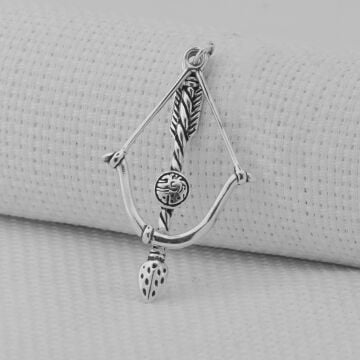 Ok ve Yay Tasarımlı 925 Ayar Gümüş Kolye Ucu