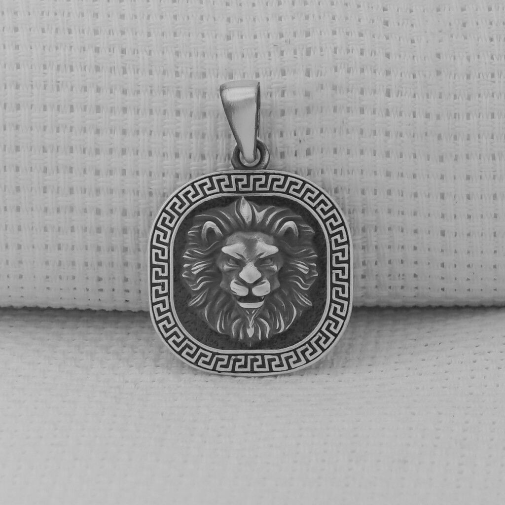 925 Ayar Gümüş Aslan başlı kolye Ucu