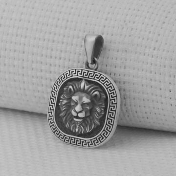 925 Ayar Gümüş Aslan başlı kolye Ucu