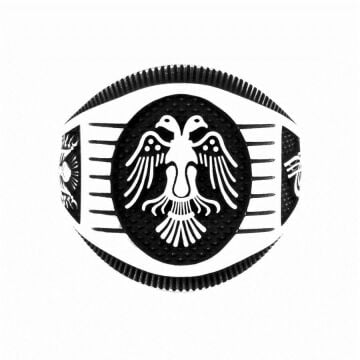 Çiftbaşlı Selçuklu Kartalı 925 Ayar Gümüş Yüzük