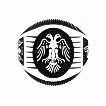 Çiftbaşlı Selçuklu Kartalı 925 Ayar Gümüş Yüzük