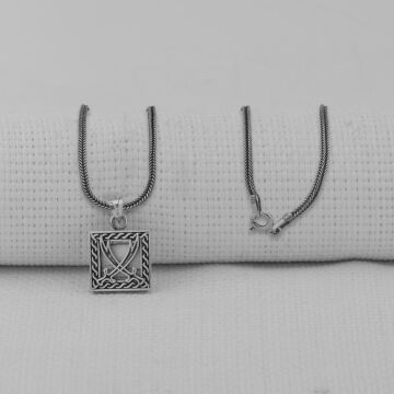 Cevşeni Kebir Dualı Zülfikar Kılıç Tasarımlı 925 Ayar Gümüş Kolye