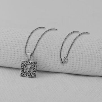 Cevşeni Kebir Dualı Zülfikar Kılıç Tasarımlı 925 Ayar Gümüş Kolye