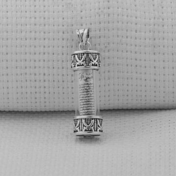 Çift Zülfikar Kılıç Tasarımlı Cevşen-i Kebir 925 Ayar Gümüş Kolye Ucu