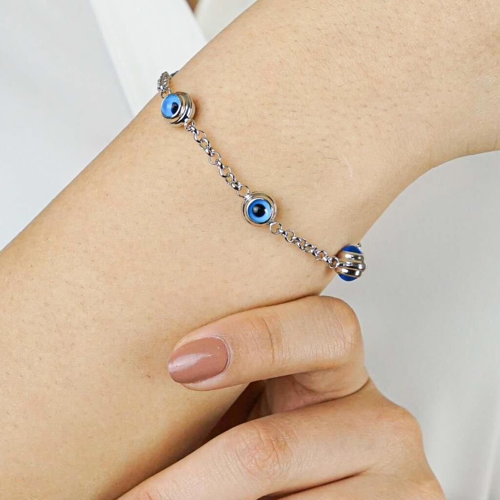 925 Ayar Gümüş Nazar Bileklik