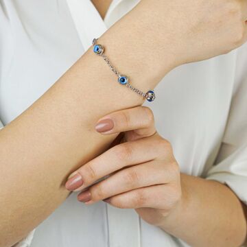 925 Ayar Gümüş Nazar Bileklik