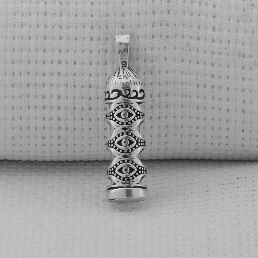 925 Ayar Göz Desenli Cevşeni Kebir Gümüş Kolye Ucu