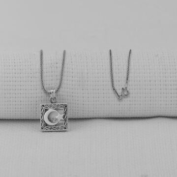 Cevşeni Kebir Dualı Türk Bayrak 925 Ayar Gümüş Kolye