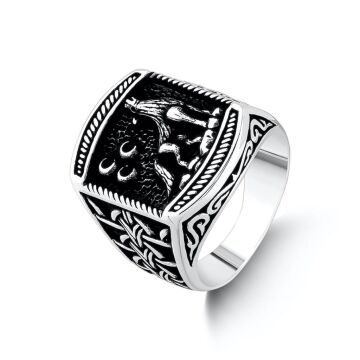 Üç Hilal Bozkurt Tasarımlı 925 Ayar Gümüş Yüzük