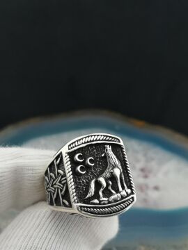 Üç Hilal Bozkurt Tasarımlı 925 Ayar Gümüş Yüzük