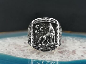 Üç Hilal Bozkurt Tasarımlı 925 Ayar Gümüş Yüzük