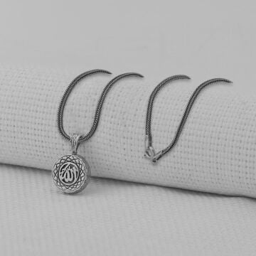 Cevşeni Kebir Dualı Allah Yazılı 925 Ayar Gümüş Kolye