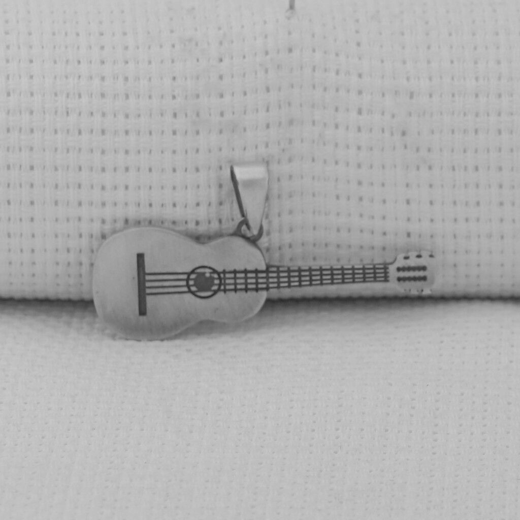Gitar Tasarımlı 925 Ayar Gümüş Kolye Ucu