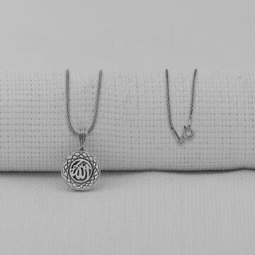 Cevşeni Kebir Dualı Allah Yazılı 925 Ayar Gümüş Kolye