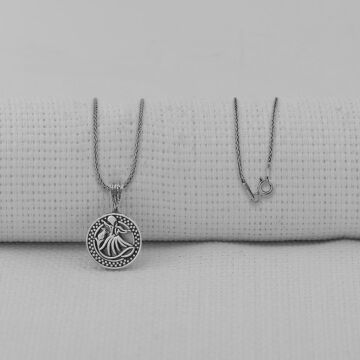 Cevşeni Kebir Dualı Mevlana 925 Ayar Gümüş Kolye