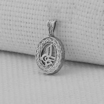 Cevşeni Kebir Dualı Osmanlı Tuğrası Tasarımlı 925 Ayar Gümüş Kolye Ucu