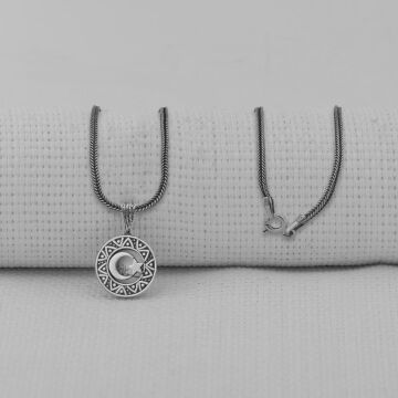 Cevşeni Kebir Dualı Türk Bayrak Tasarımlı 925 Ayar Gümüş Kolye