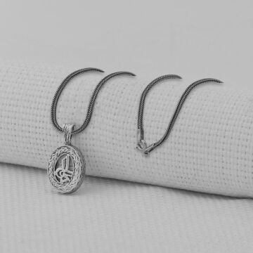 Cevşeni Kebir Dualı Osmanlı Tuğra Tasarımlı 925 Ayar Gümüş Kolye