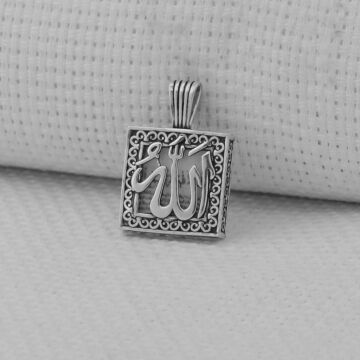 Cevşeni Kebir Dualı Allah Yazılı 925 Ayar Gümüş Kolye Ucu