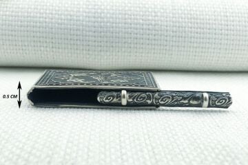 925 Ayar Gümüş Osmanlı Tuğralı Kral Zincirli Muska Kabı Kolye