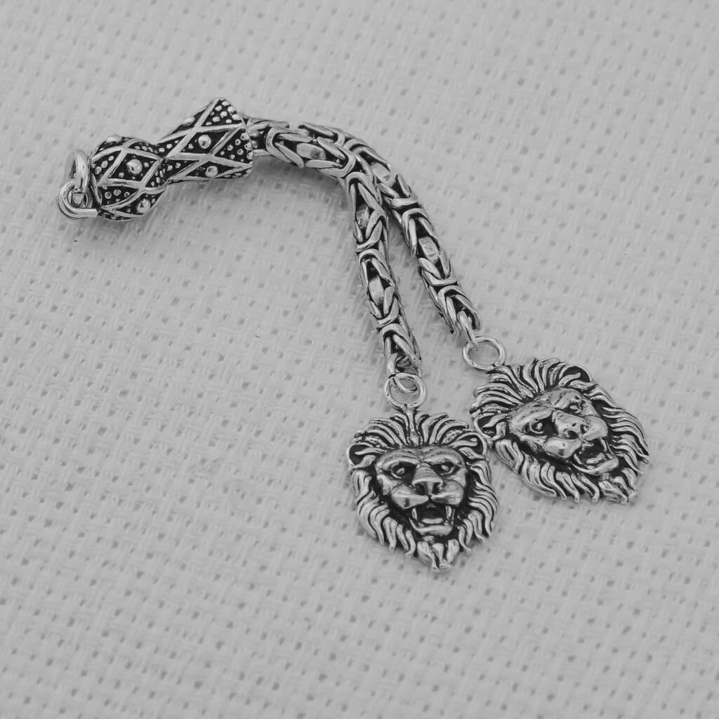 Aslan Tasarımlı Gümüş Tesbih Püskülü