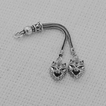 Kurt Tasarımlı Gümüş Tesbih Püskülü