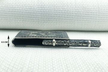 925 Ayar Gümüş Osmanlı Tuğralı Muska Kabı Kolye Ucu