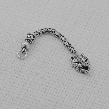 Kurt Tasarımlı Gümüş Tesbih Püskülü