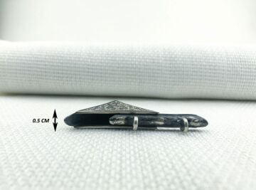 925 Ayar Gümüş Osmanlı Tuğralı Üçgen Muska Kabı Kolye Ucu