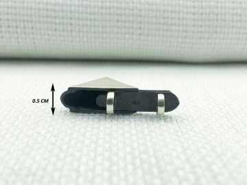 925 Ayar Osmanlı Tuğralı Üçgen Muska Kabı Gümüş Kolye Ucu