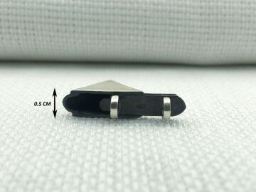 Osmanlı Tuğralı Üçgen Muska Kabı 925 Ayar Gümüş Kolye