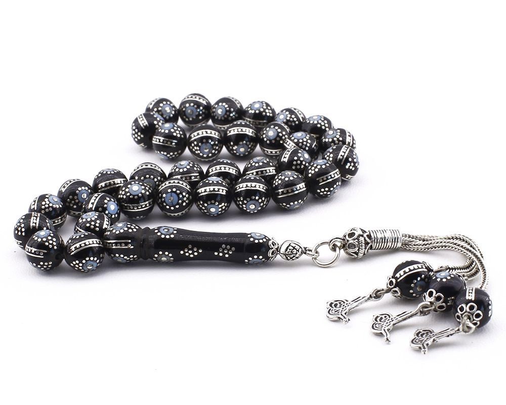 Özel Firuze İşlemeli Erzurum Oltusu Tesbih