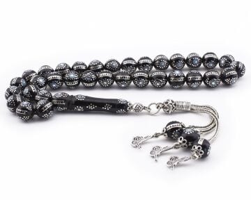 Özel Firuze İşlemeli Erzurum Oltusu Tesbih