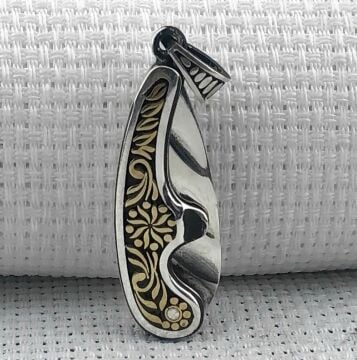 925 Ayar Bıçak Tasarımlı Gümüş Kolye Ucu