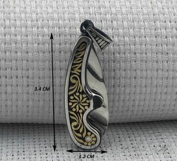 925 Ayar Bıçak Tasarımlı Gümüş Kolye Ucu