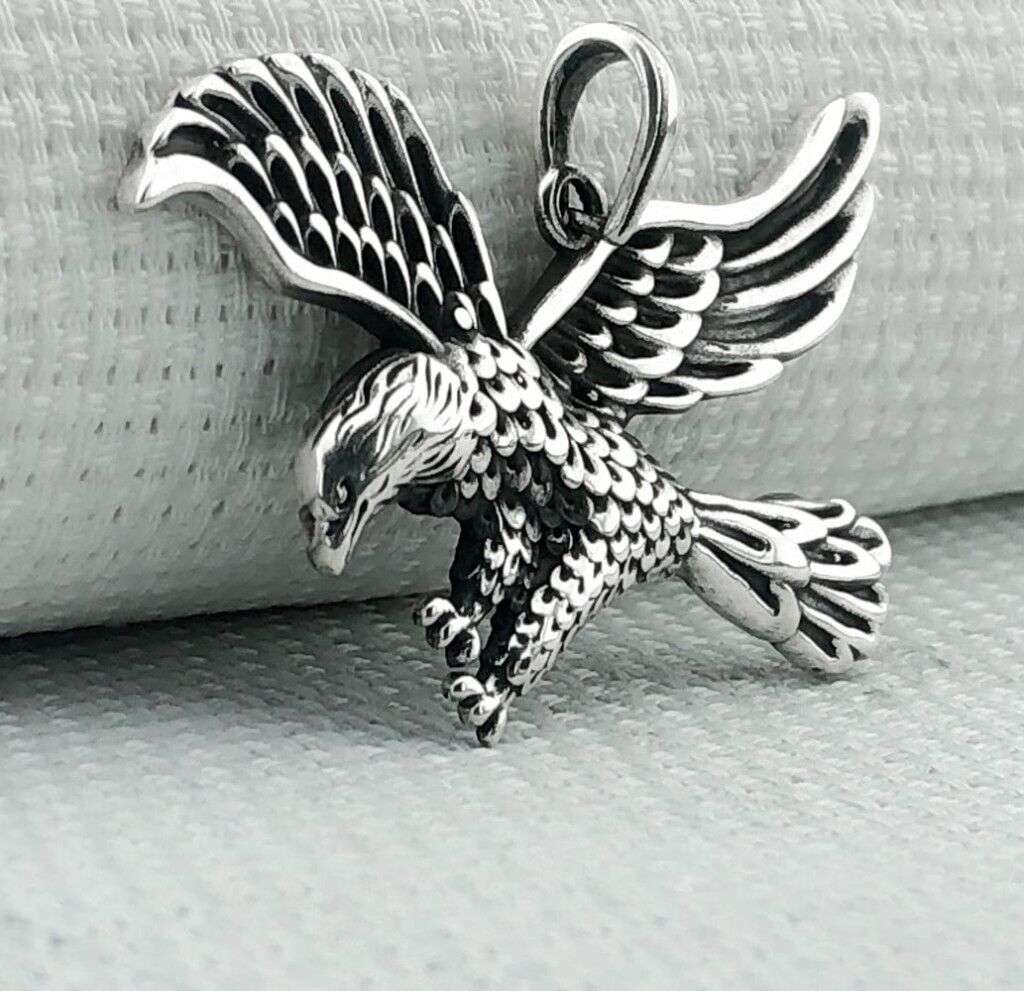 925 Ayar Kartal Tasarımlı Gümüş Kolye Ucu