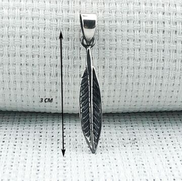 925 Ayar Kuş Tüyü Gümüş Kolye