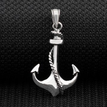 Denizci Çapa 925 Ayar Gümüş Kolye Ucu