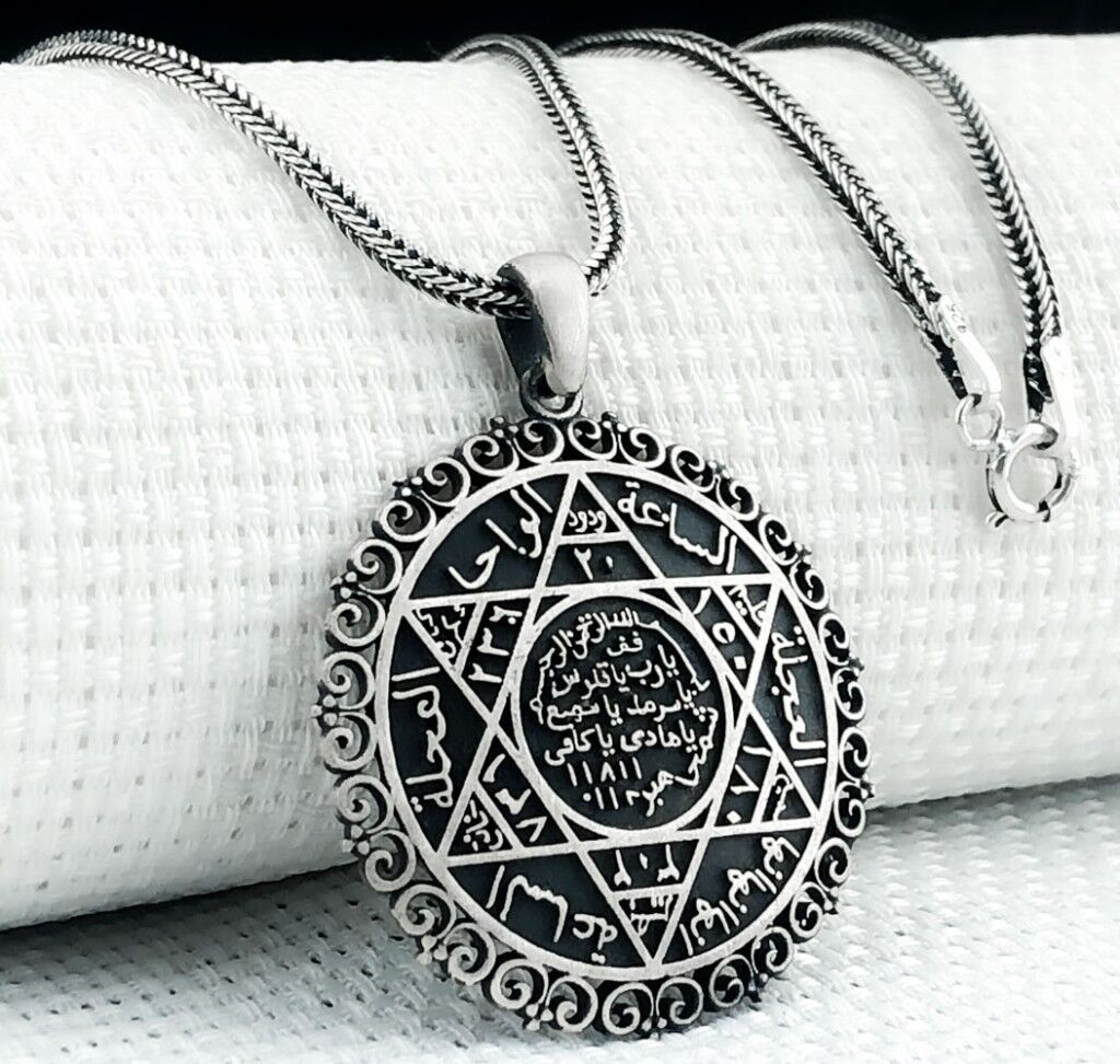 925 Ayar Mührü Süleyman Gümüş Kolye