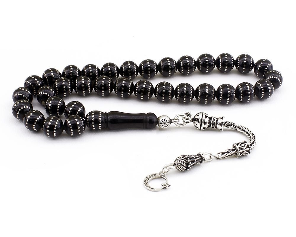 925 Gümüş İşlemeli Küre Kesim Erzurum Oltu Tesbih