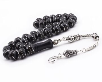 925 Gümüş İşlemeli Küre Kesim Erzurum Oltu Tesbih