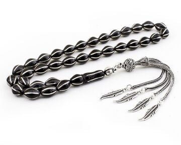 925 Ayar Gümüş Kalın Karpuz Dilimli Erzurum Oltu Tesbih