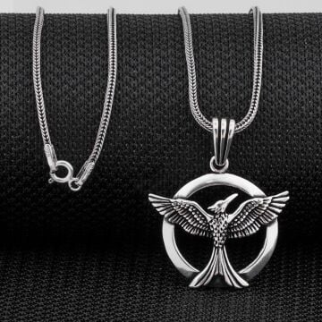 Anka Kuşu 925 Ayar Gümüş Kolye