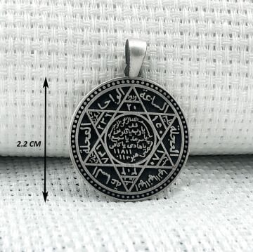 925 Ayar Süleyman Mührü Gümüş Kolye