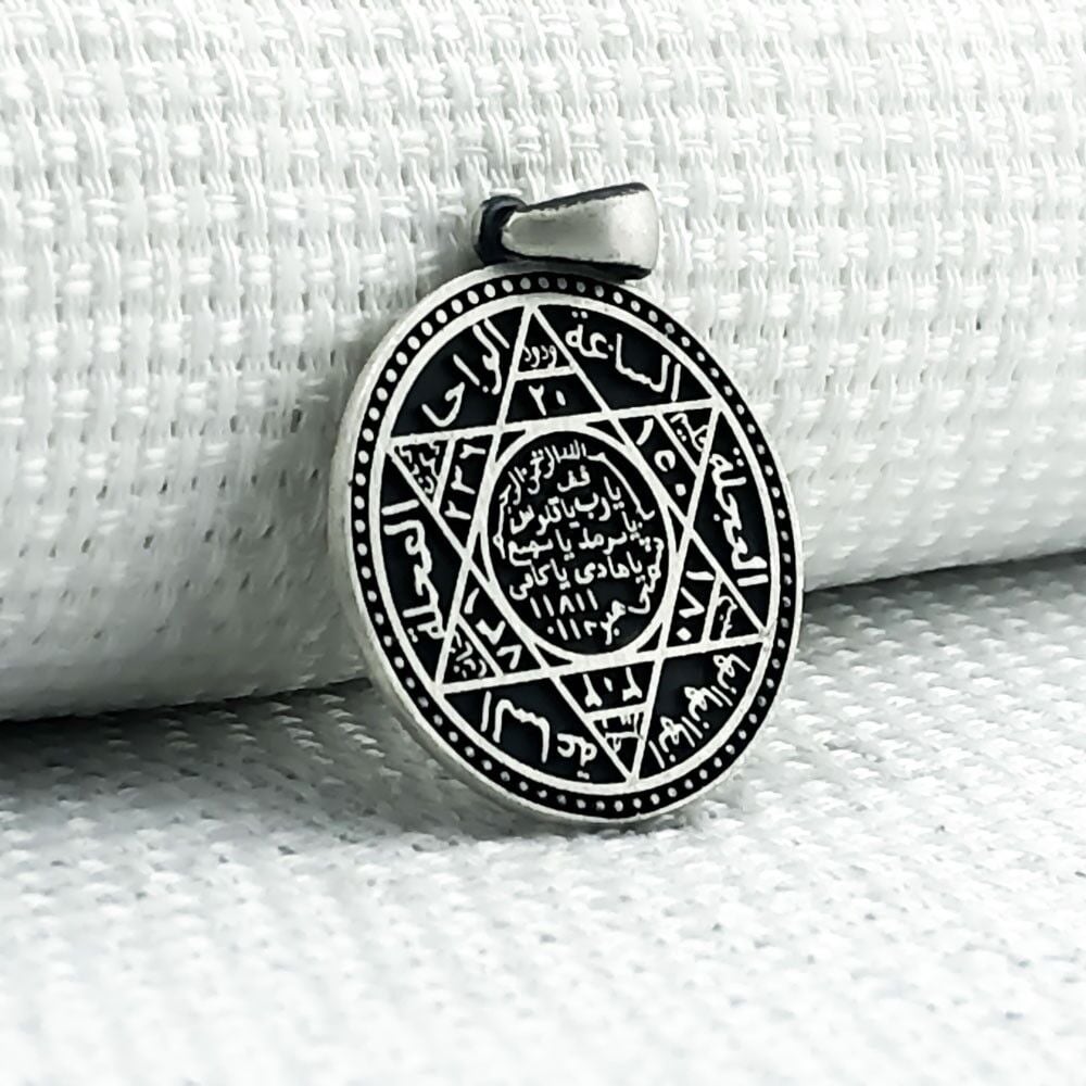 925 Ayar Süleyman Mührü Gümüş Kolye Ucu