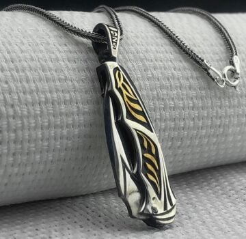 925 Ayar Çakı Tasarımlı Gümüş Kolye